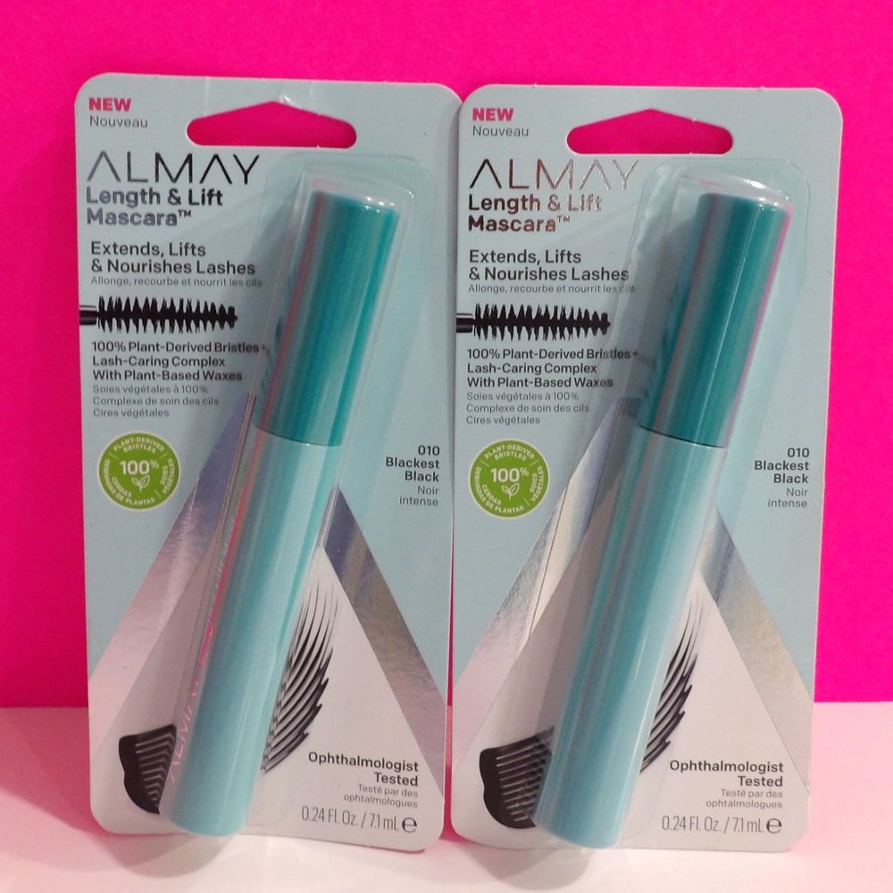 2 x Almay Length & Lift Mascara Blackest Black